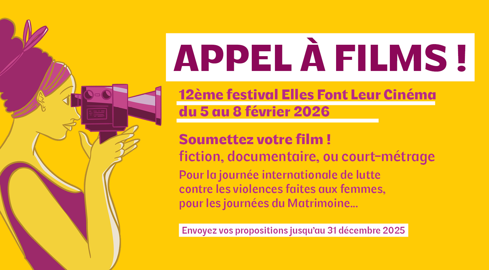 Festival Elles font leur Cinéma – Design graphique, web et illustration